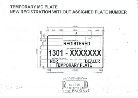 LTO Authorization for Temporary Plates: Understanding the .